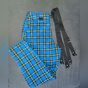 Hot Topic Flannel Pants with Straps